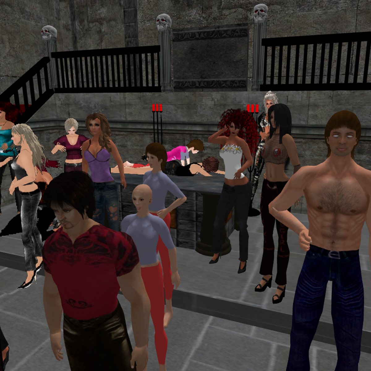 A large group of Dominion members on a field trip